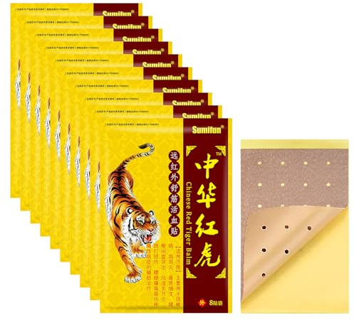 BORDEAG 80 Pezzi Cerotti Per Alleviare Il Dolore, Cerotti Antidolorifici, Toppe Calde Per Collo E Spalle, Sollievo Dal Dolore Per Spalla Per Muscoli Della Schiena E Dolori Sollievo