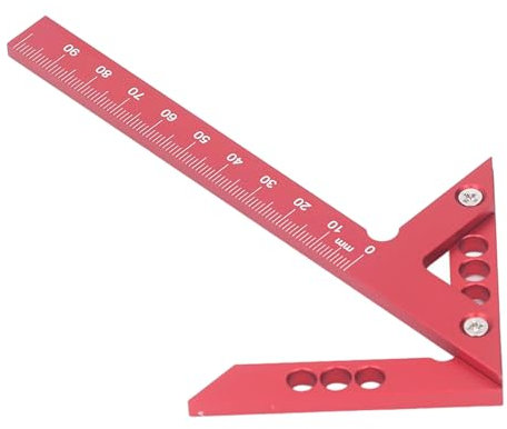 Calibro per Tracciatura Centrale, Tracciatore per Linea Centrale in Lega di Alluminio Calibro per Tracciatura Ad Angolo di 45 Gradi Strumento per Marcatura per la Lavorazione del