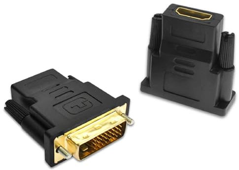 luoshaPUCY 2x Adattatore DVI su HDMI, Connettore HDMI su DVI (24+1), 1080P Full HD Trasmissione dei Segnali