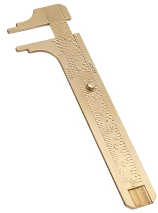 1pc Vintage B Calibro Scorrevole Rigatto Calibro Vernier con Doppia Scale in Mm/i 80mm per Uring (80 mm a doppia scala) (Doppia scala 100mm)