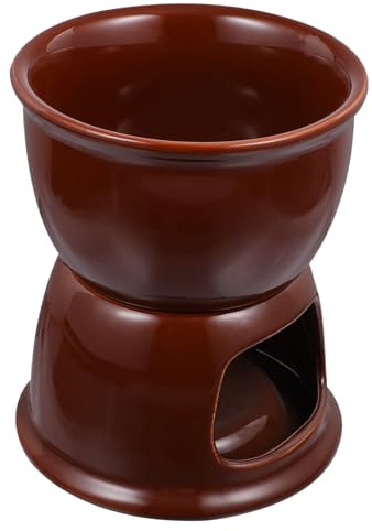 ELAYARD Pentola Fonduta in Ceramica Per Formaggio e Cioccolato Candela, Scaldaburro Casalingo Resistente Alle Macchie Per Cucina e Momenti Conviviali