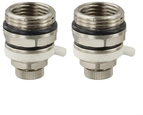 Paquete de 2 válvulas de purga automáticas de latón de 3/4 pulgadas para ventilación de radiador para sistemas de calefacción y calderas