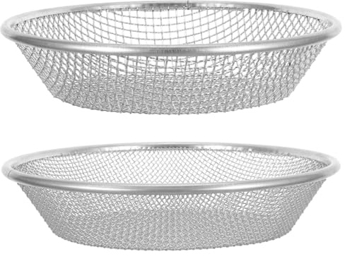 SUPVOX Cedazo de Tierra para Jardinería 2 Piezas Tamices de Metal Galvanizado Mallas de 3 Mm y 6 Mm Cedazo para Compost Suelo y Macetas para Jardín y Huerto 30 Cm
