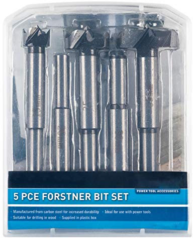 Blue Spot Tools 20500 Metric Hinge/Forstner Bit Set, Bronze, Set of 5 Piece