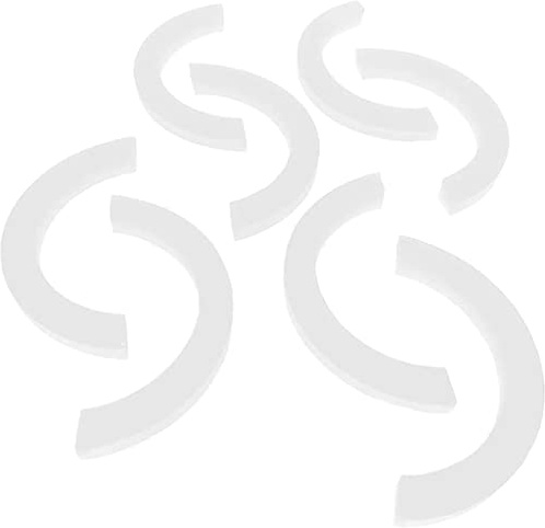 B & Z Tappi in plastica per staffe per radiatori, inserti antivibrazione, per staffe di radiatore verticali o orizzontali di design (bianco fumo, 8 pezzi)