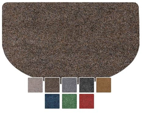 ANRO Fußmatte Schmutzfangmatte waschbar wasserdicht robust Schmutzfänger für Eingang, Haustür, Flur, Küche, Schlafzimmer Poet Größe 45x75cm Carpet Dunkelbraun