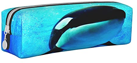 HAOSOFT Federmäppchen Orca Wale Schwimmen Federmappe Etui für Jungen Mädchen Große Schulsachen Federtasche Schulmäppchen Mäppchen für Schule