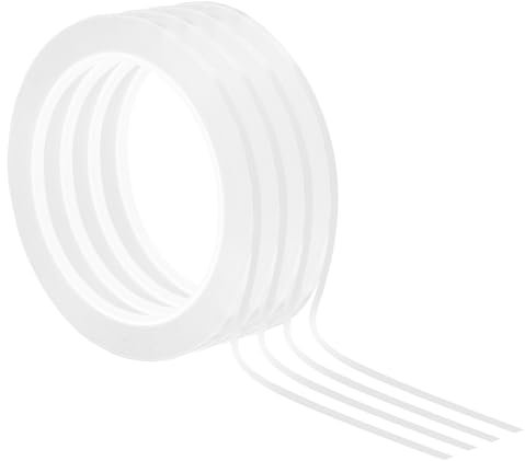 PATIKIL Cinta de Pizarra de 1/8 4 Paquetes de Cinta de Borrado en Seco Delgada para Marcado de Gráficos Arte Diy Color Blanco