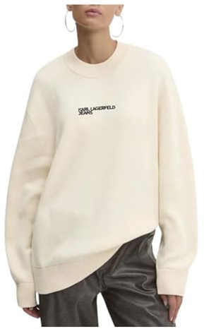 Karl Lagerfeld Jeans Donna Relaxed Logo Sweater Pristine L