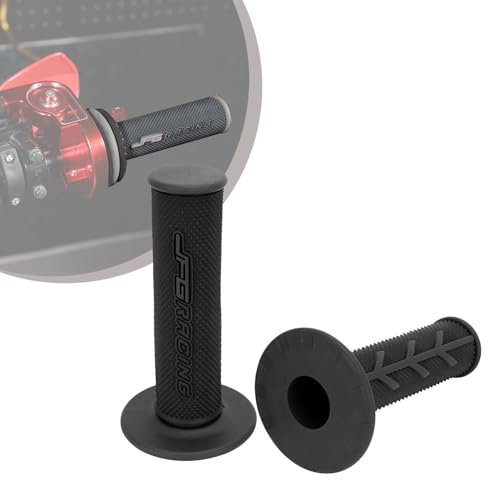 JFG RACING 1 Paar Dirt Bike Lenkergriffe, 22 mm/24 mm Motorrad Griffe Lenkergriffe rutschfest für Pit Dirt Bike Motocross-Schwarz