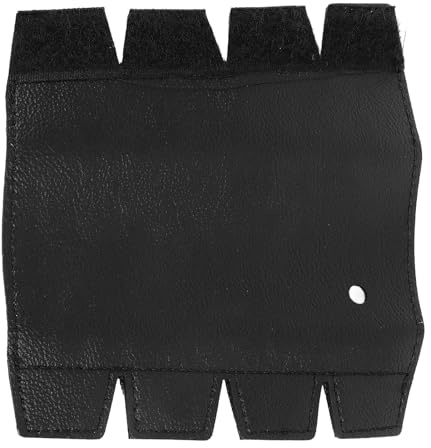 French Horn Hand Guard,Anti Slip Leather French Horn Handle Wrap for French Horn Players (Black)