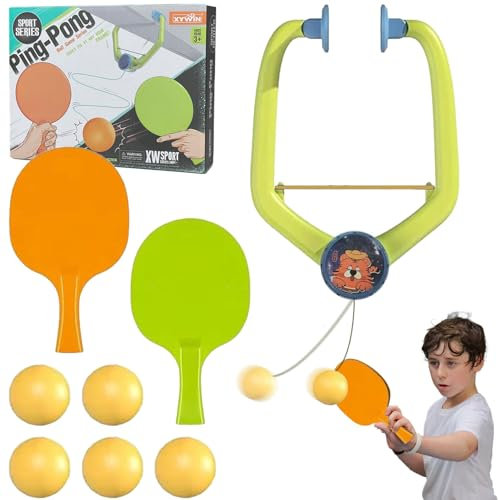 Tür-Pingpong-Spiel über der Tür, Tischtennis Trainer Set, Tür PingPong Spiel, Verstellbares Tischtennis Trainer, Tischtennis Trainer Zum Aufhängen, Pingpong-Trainer, für Übungs Familienspiele