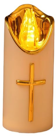 Candela Luminosa | Lumi Decorativi A Batteria Per Cimiteri E Tombe,Candela Elettrica Finta a LED,per Chiesa Comodino Soggiorno Giardino Cortile e Percorsi