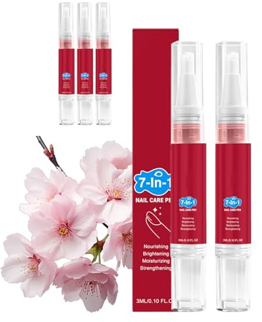 7 en 1 lápiz de cuidado de uñas, lápiz de aceite para cutículas, fortalecedor de uñas de queratina, aceite revitalizante de cutículas de romero para uñas finas, débiles y quebradizas, suero de uñas