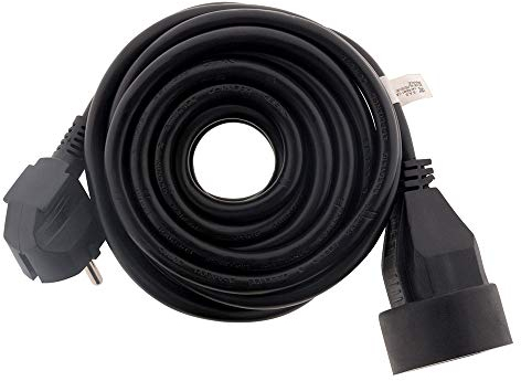 Prolongateur 16A 2P+T HO5VV-F 3G1,5mm² - Noir 10m - Zenitech