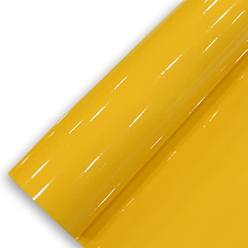 Könighaus (7,23€/m2) Gelb Glanz Autofolie 200 x 152 cm blasenfrei mit Anleitung
