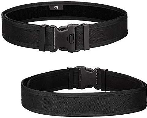 Selighting Taktischer Gürtel Verstellbar Nylon Molle Gürtel Militär Koppel für Airsoft Jagd Wandern Trekking (Schwarz)