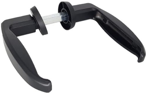 TLDSHOP® - Maniglia per porte metalliche o in ferro - spessore porta 25÷38 (mm) - colore NERA
