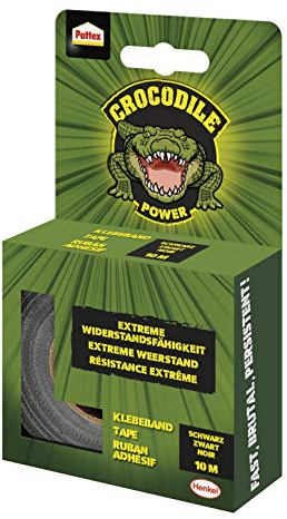 Pattex Crocodile Power PCTB1 Crocodile Power Tape, Schwarz, 1 x 10 m