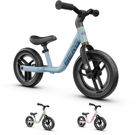 Berg MOOV 10 Zoll Laufrad, Laufrad ab 2 Jahre, Lenkrad und Sattel Höhenverstellbar (Blau)