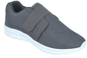 Pegasus Men's Extra Wide Fit Mesh Trainers with Touch Fasten Strap | Breathable & Supportive Lightweight Cushioned Walking Shoes