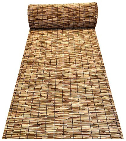 Estera de caña, esteras de protección de privacidad, Rollo de Cerca de caña para balcón, Pantalla de privacidad, Cerca de bambú, Parabrisas, sombrilla Exterior, protección UV, para jardín, t