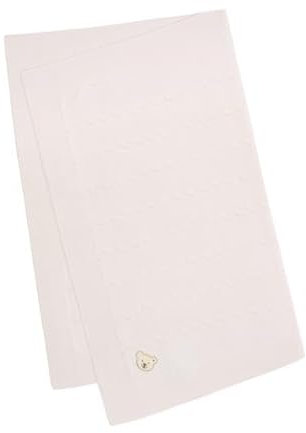 Steiff Strick Decke Heavenly pink, Baby-Decke, Kuscheldecke für Babys, Baby Bettdecke, Decke ideal für das Babybett, weich flauschig und kuschelig, waschmaschinenfest