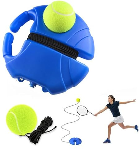 Pulunto Tennis Rebound Trainer With Ball for Self Practice - Training Equipment Kit With Base for Beginners Sport Exercise, Portable Training Tool