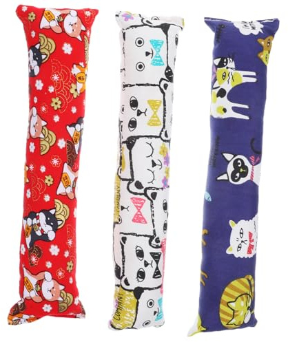 BESTonZON Lot De 3 Jouets à l'herbe à Chat Rembourrés Coussins à Mâcher pour Chats D'intérieur Matériaux Respirants Tailles Variées Accessoires De Jeu