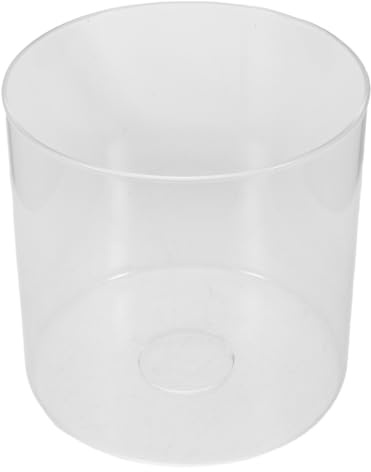 GRIRIW Paralume Cilindrico in Vetro Trasparente E27 Copertura in Borosilicato Resistente al Calore e Agli Urti Sostituzione per Lampade a Sospensione e Lampadari Design senza Bordo