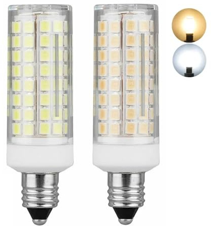 QVAQHBDBVM 1fortunate Confezione da 5 lampadine LED a mais AC220V E11/E12 102LED-2835SMD 9W Mini luci LED dimmerabili for la casa e il soggiorno(E11 Cold White)