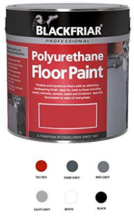 Blackfriar Polyurethane Floor Paint for Indoor Outdoor Use 5L Black