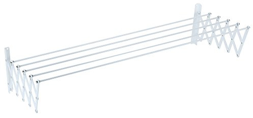 Sauvic 89806 - Tendedero E x tensible plastificado 140 cm, Color Blanco, 140 x 78 x 26,5 cm