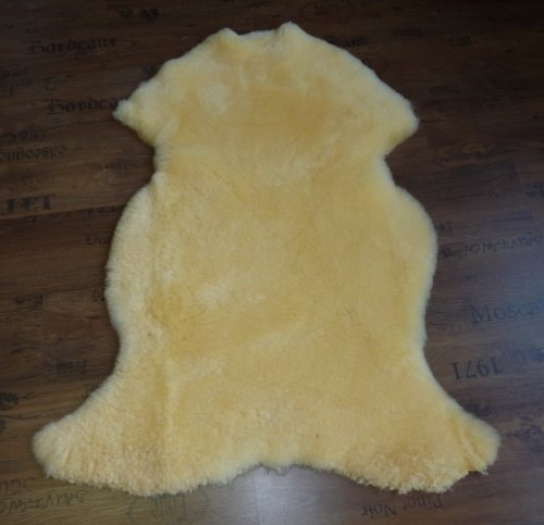 Natur-Fell-Shop ÖKO Baby Schaffell Lammfell, Bettfell, med.gegerbt, waschbar, Größe: 110-120cm