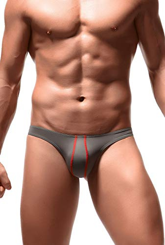 Newsywell Homme Soie Glacée String Tanga Bikini Taille Basse Slip sous-vêtement