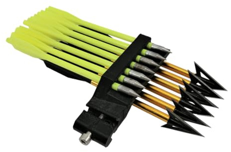 3D Cabin Picatinny Bolt Holder Quiver Accessory For Pistol Crossbow In Black (7+6 LEFT)