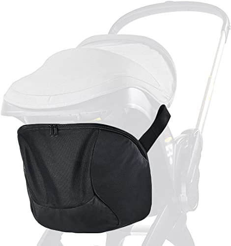 Cysocool Exclusive Clip-On Baby Stroller Storage Bag Compatible with Doona Stroller & Carseat, Non-Slip Zipper Snap-On Car Seat Bag, Baby Essentials Pram Organiser Pushchair Accessories
