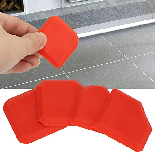 4pcs Set Silicone Sealant, Smoother Finisher Scraper Caulk Finishing Tool4pcs Set Remover Bathroom Blades DurableCleaner Caulking Tool Kit