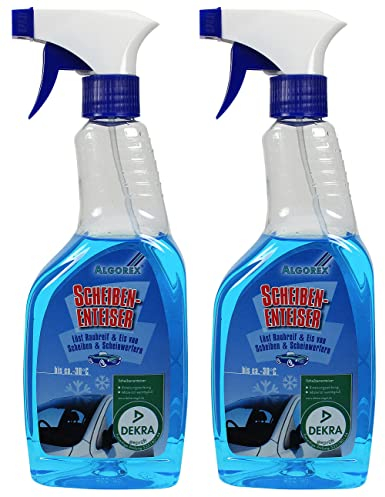 Algorex 2er-Set Scheibenenteiser, je 500 ml, schützt vor Wiedervereisung (Windschutzscheiben)