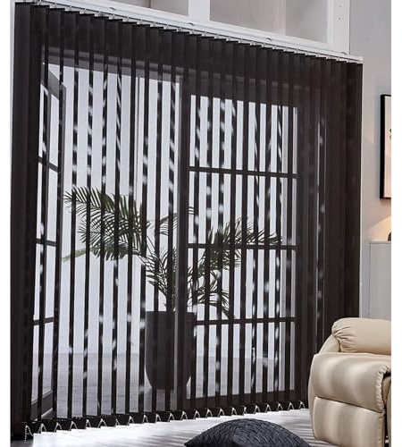 Cortina Lamas Verticales Opaca,Persianas Venecianas Verticales para Protección de la Privacidad y Protección Solar,para el Hogar Oficinas Ventana,Personalizables,Ancho x Alto. (50cm x 260cm)