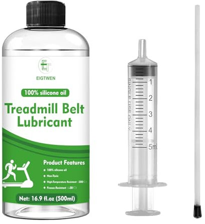 EIGTWEN 500ml Treadmill Lubricant Oil, 100% Silicone Treadmill Oil, High Temperature Resistant Stable Treadmill Belt Lubricant, Treadmill Lube Suitable for Most Types of Treadmills