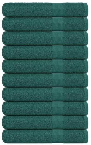 NQJIBUE Item-Sauna Toallas 10 piezas verde 80 x 200 cm 360 g/m² 100% algodón, ropa de cama y toallas