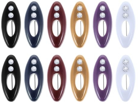 Mabor 12Pcs Hijab Pins for Women Colorful Safety Scarf Pins Plastic Cover Hijab Clips for Women Muslim Girls for Fastening Scarves and Sweaters