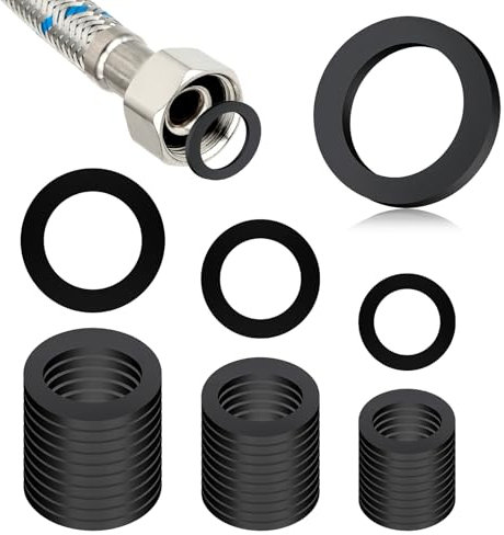 JIANwen - Set di 48 anelli di tenuta per rubinetto, 11/15/20 mm, anelli di tenuta per tubo in gomma, rondelle per testa doccia, rubinetti