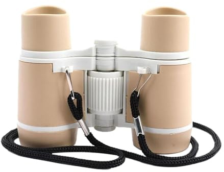 Small Telescope Binoculars 4x30 Kids Binoculars Toy for Hiking Sports Events Coffee Black 8.8x11x4 cm