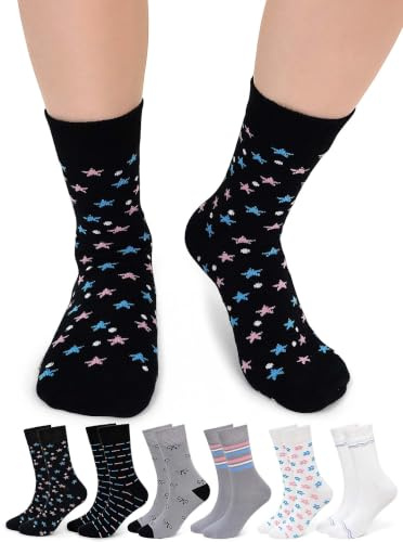 ZFSOCK Chaussettes Femme Sans Élastique: Chaussette Bambou Sans Marques