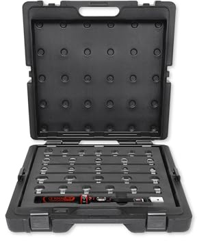 KS Tools Drehmoment Werkzeug-Satz für Drehmomentschlüssel 9x12 mm 516.1720 I 29-tlg. I 10-50 Nm I Schraubenschlüssel Set I Maulschlüssel Set, Ringschlüssel Set