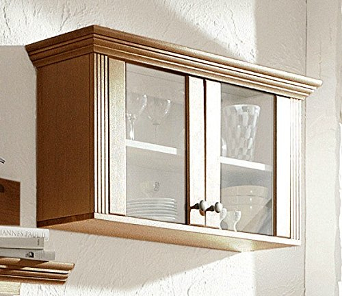 clever-moebel Vitrine aus Kiefernholz, kolonialfarben lackiert, Hängeschrank, Schrank