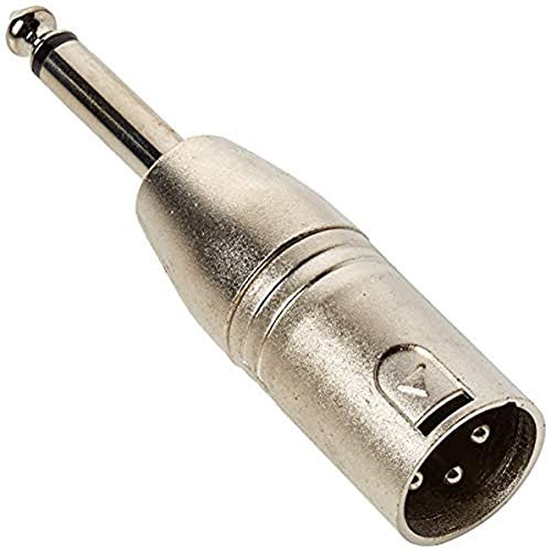 Proel AT300 - Adattatore Audio in metallo XLR 3 poli a jack mono 6.3 mm, maschio