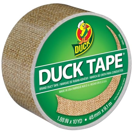 Duck Brand Printed Duct Tape, Single Roll, Burlap (283713)